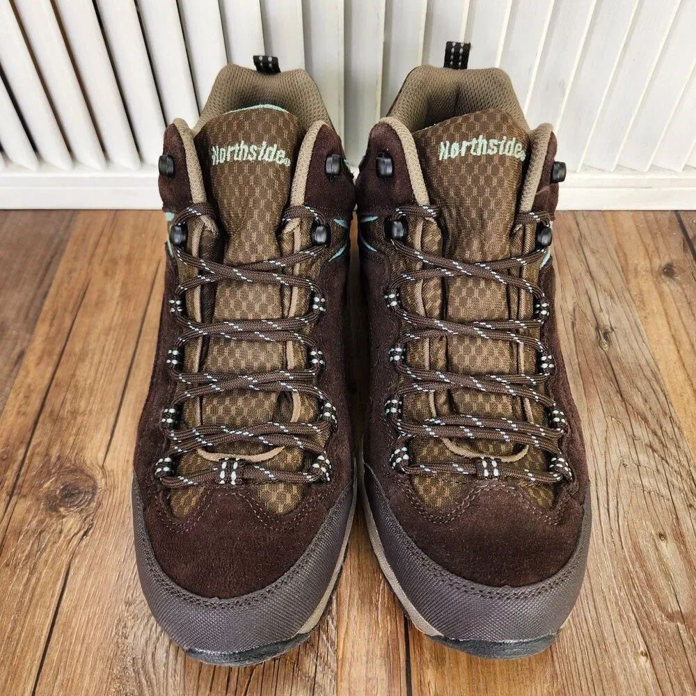 Northside Pioneer WP Trail Boots Womens Sz 8.5 Brown Suede Waterproof Hiking Mid